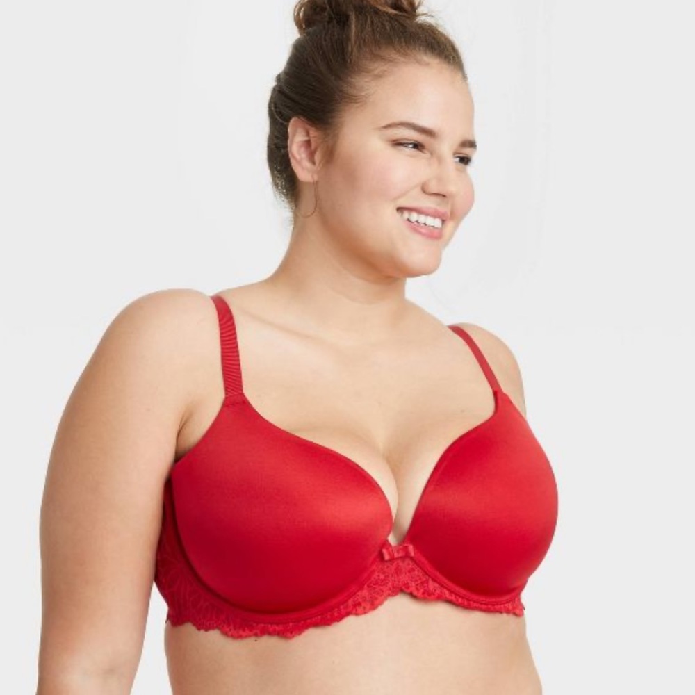 Auden Women's Bra 44C Smooth Lace Plunge Push-Up